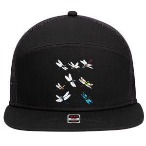 Dragonfly Dragonflies Natural Mosquito Repellent Biting Bugs 7 Panel Mesh Trucker Snapback Hat