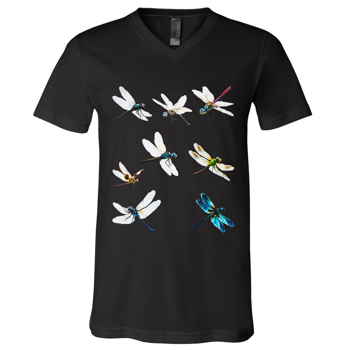 Dragonfly Dragonflies Natural Mosquito Repellent Biting Bugs V-Neck T-Shirt