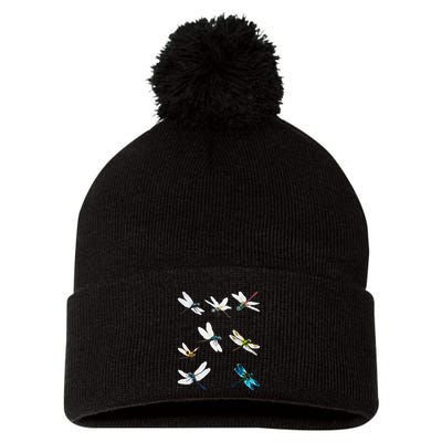 Dragonfly Dragonflies Natural Mosquito Repellent Biting Bugs Pom Pom 12in Knit Beanie