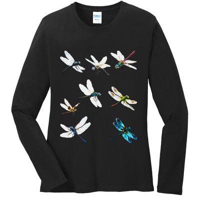 Dragonfly Dragonflies Natural Mosquito Repellent Biting Bugs Ladies Long Sleeve Shirt