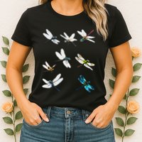 Dragonfly Dragonflies Natural Mosquito Repellent Biting Bugs Womens T-Shirt