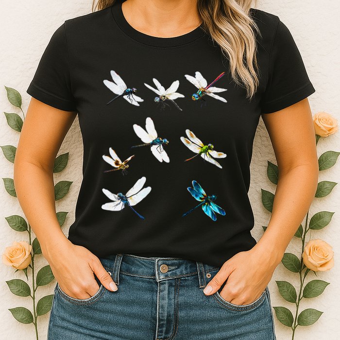 Dragonfly Dragonflies Natural Mosquito Repellent Biting Bugs Womens T-Shirt