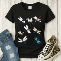 Dragonfly Dragonflies Natural Mosquito Repellent Biting Bugs Womens T-Shirt