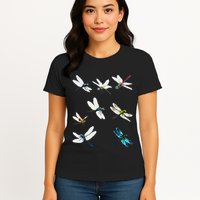 Dragonfly Dragonflies Natural Mosquito Repellent Biting Bugs Womens T-Shirt