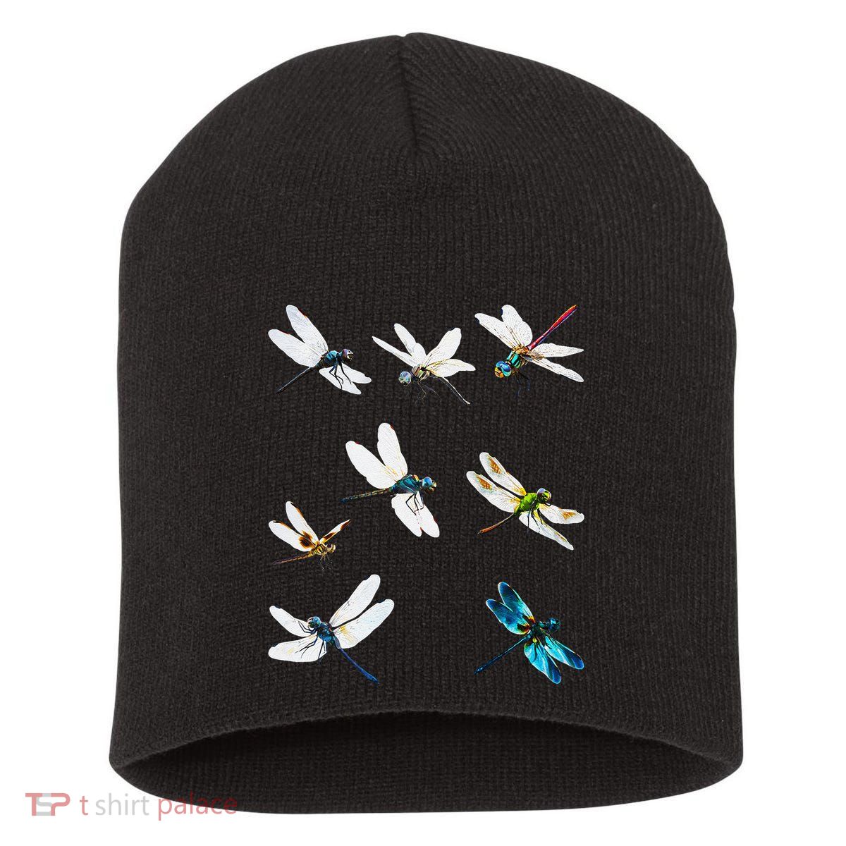 Dragonfly Dragonflies Natural Mosquito Repellent Biting Bugs Short Acrylic Beanie