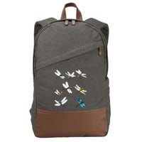 Dragonfly Dragonflies Natural Mosquito Repellent Biting Bugs Cotton Canvas Backpack