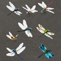 Dragonfly Dragonflies Natural Mosquito Repellent Biting Bugs Cotton Canvas Backpack