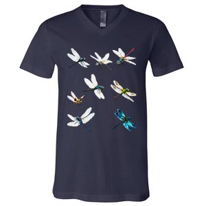 Dragonfly Dragonflies Natural Mosquito Repellent Biting Bugs V-Neck T-Shirt