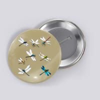 Dragonfly Dragonflies Natural Mosquito Repellent Biting Bugs Button