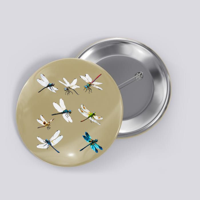 Dragonfly Dragonflies Natural Mosquito Repellent Biting Bugs Button