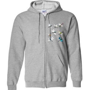 Dragonfly Dragonflies Natural Mosquito Repellent Biting Bugs Full Zip Hoodie