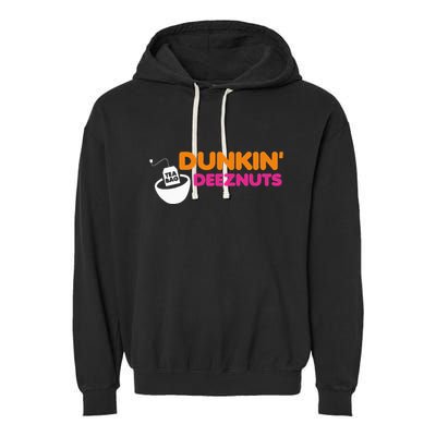 Dunkin Deez Nuts Funny Dunkin Deeznuts Tea Bag Garment-Dyed Fleece Hoodie