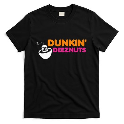 Dunkin Deez Nuts Funny Dunkin Deeznuts Tea Bag T-Shirt