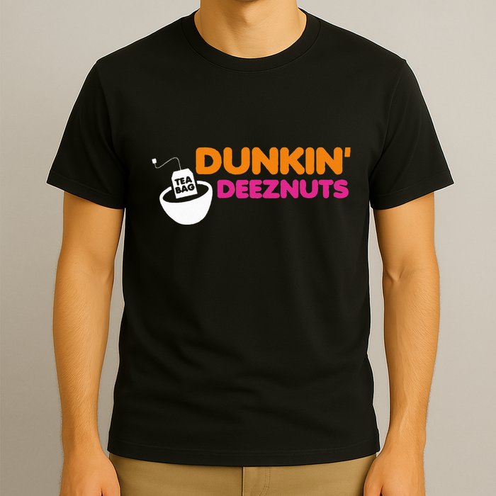 Dunkin Deez Nuts Funny Dunkin Deeznuts Tea Bag T-Shirt
