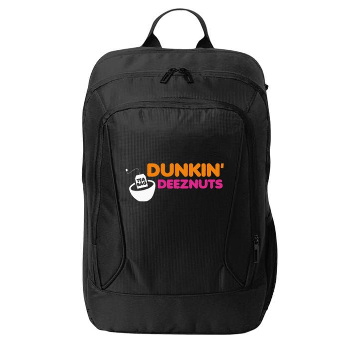 Dunkin Deez Nuts Funny Dunkin Deeznuts Tea Bag City Backpack