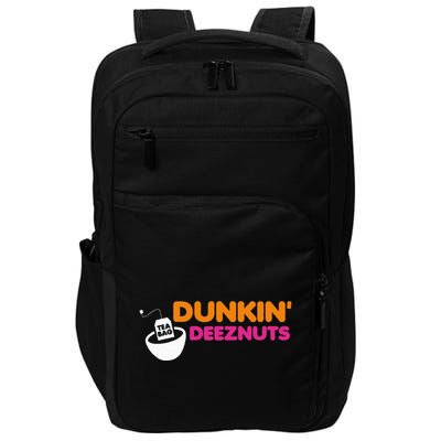 Dunkin Deez Nuts Funny Dunkin Deeznuts Tea Bag Impact Tech Backpack