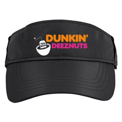 Dunkin Deez Nuts Funny Dunkin Deeznuts Tea Bag Adult Drive Performance Visor