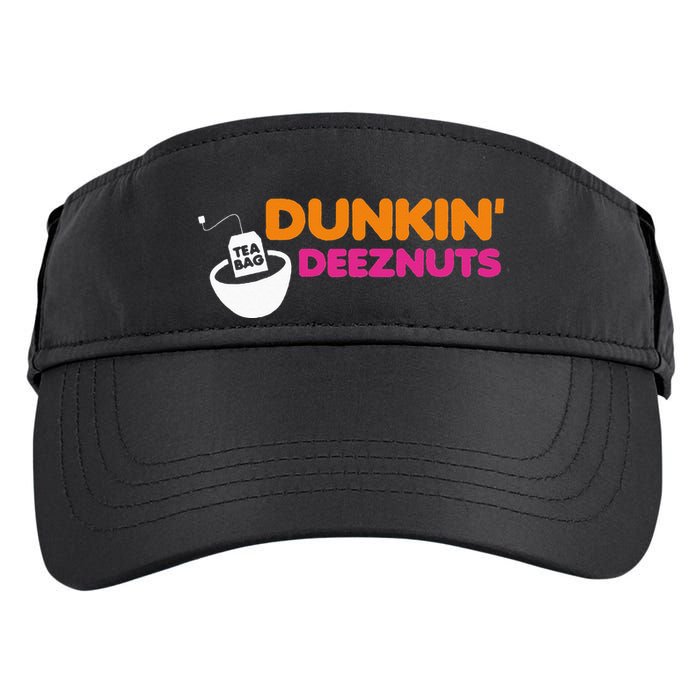 Dunkin Deez Nuts Funny Dunkin Deeznuts Tea Bag Adult Drive Performance Visor