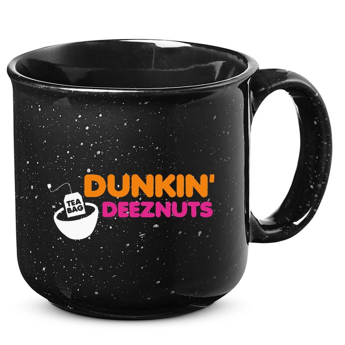 Dunkin Deez Nuts Funny Dunkin Deeznuts Tea Bag 15oz Campfire Ceramic Mug