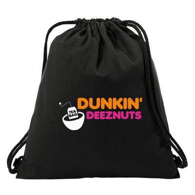 Dunkin Deez Nuts Funny Dunkin Deeznuts Tea Bag Drawstring Bag