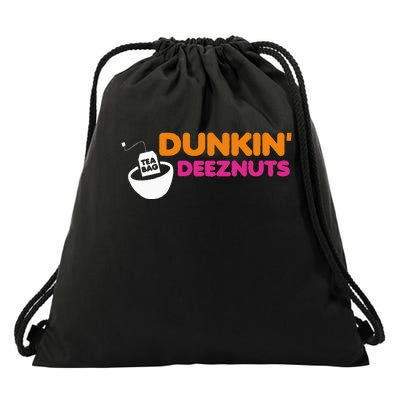 Dunkin Deez Nuts Funny Dunkin Deeznuts Tea Bag Drawstring Bag