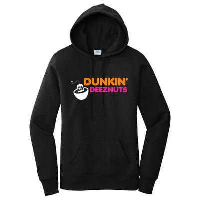 Dunkin Deez Nuts Funny Dunkin Deeznuts Tea Bag Women's Pullover Hoodie