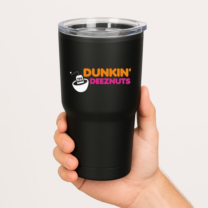 Dunkin Deez Nuts Funny Dunkin Deeznuts Tea Bag Tumbler