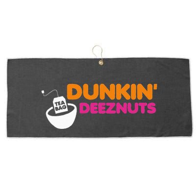 Dunkin Deez Nuts Funny Dunkin Deeznuts Tea Bag Large Microfiber Waffle Golf Towel