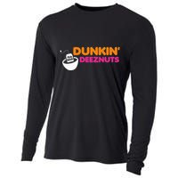 Dunkin Deez Nuts Funny Dunkin Deeznuts Tea Bag Cooling Performance Long Sleeve Crew