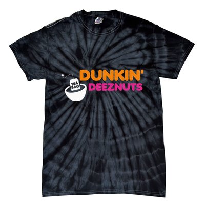 Dunkin Deez Nuts Funny Dunkin Deeznuts Tea Bag Tie-Dye T-Shirt
