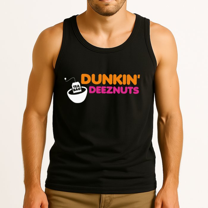 Dunkin Deez Nuts Funny Dunkin Deeznuts Tea Bag Tank Top