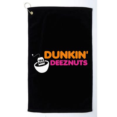 Dunkin Deez Nuts Funny Dunkin Deeznuts Tea Bag Golf Towel