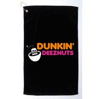 Dunkin Deez Nuts Funny Dunkin Deeznuts Tea Bag Golf Towel
