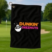 Dunkin Deez Nuts Funny Dunkin Deeznuts Tea Bag Golf Towel