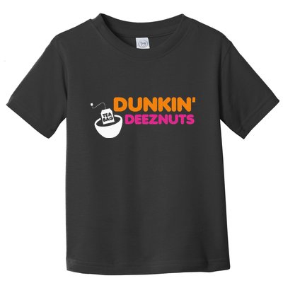 Dunkin Deez Nuts Funny Dunkin Deeznuts Tea Bag Toddler T-Shirt