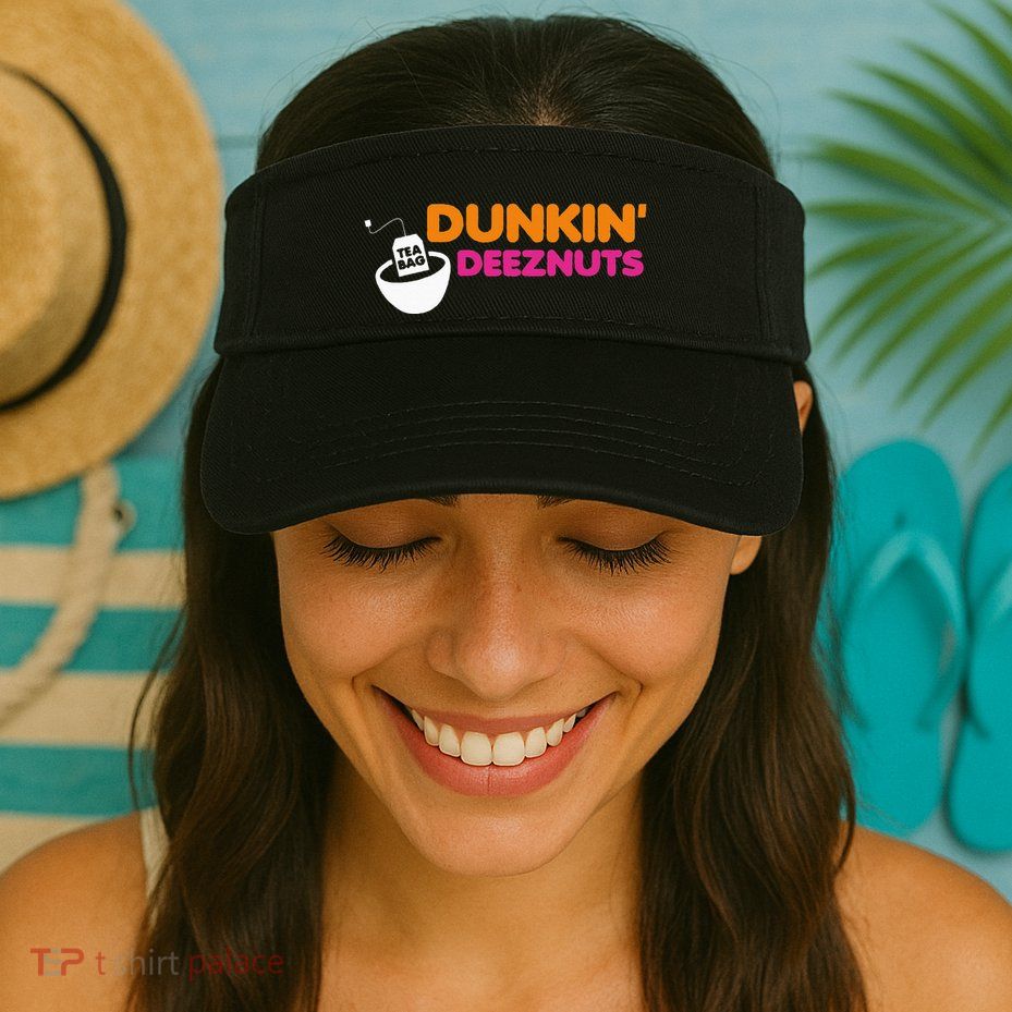 Dunkin Deez Nuts Funny Dunkin Deeznuts Tea Bag Visor