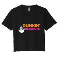 Dunkin Deez Nuts Funny Dunkin Deeznuts Tea Bag Crop Top