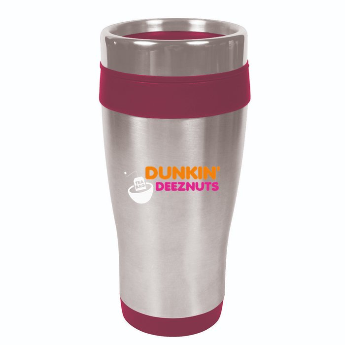 Dunkin Deez Nuts Funny Dunkin Deeznuts Tea Bag 16oz Travel Tumbler