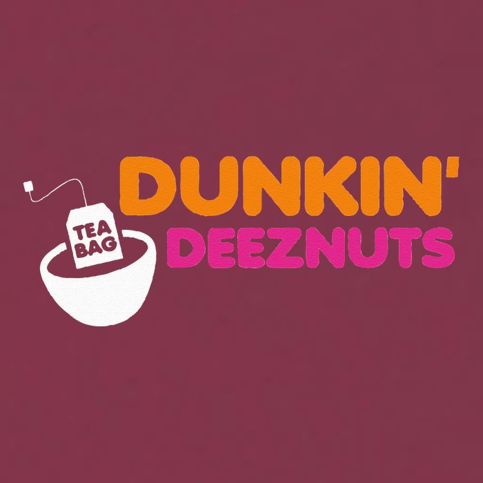 Dunkin Deez Nuts Funny Dunkin Deeznuts Tea Bag 16oz Travel Tumbler