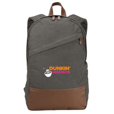 Dunkin Deez Nuts Funny Dunkin Deeznuts Tea Bag Cotton Canvas Backpack