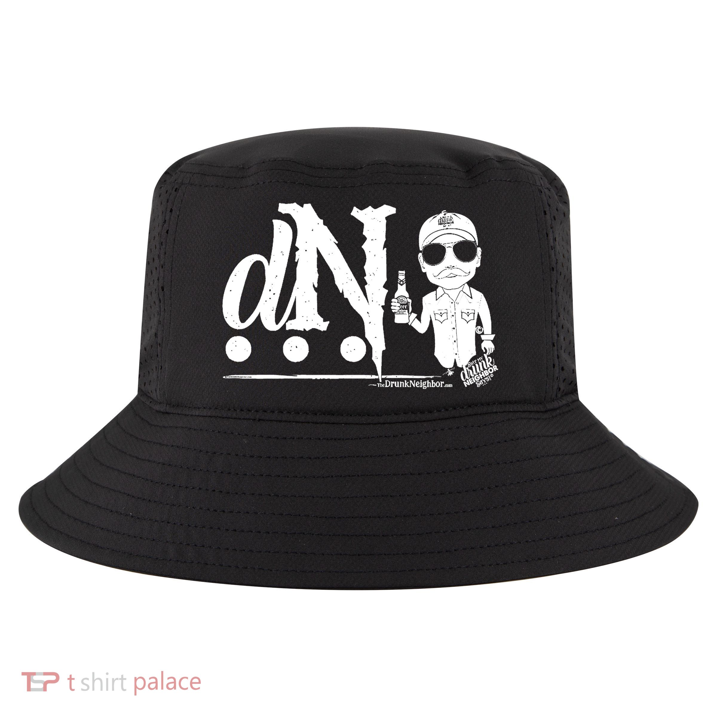 DN Drunk Neighbor 3Dot Logo (C) The Lit Texan (Dark) Cool Comfort Performance Bucket Hat