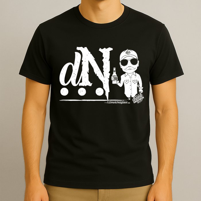 DN Drunk Neighbor 3Dot Logo (C) The Lit Texan (Dark) T-Shirt