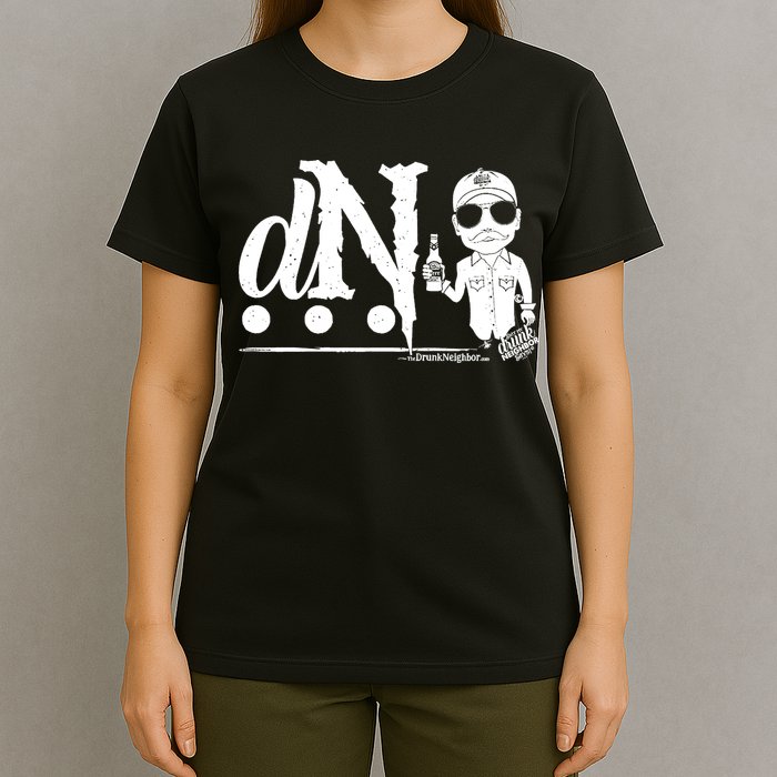 DN Drunk Neighbor 3Dot Logo (C) The Lit Texan (Dark) T-Shirt