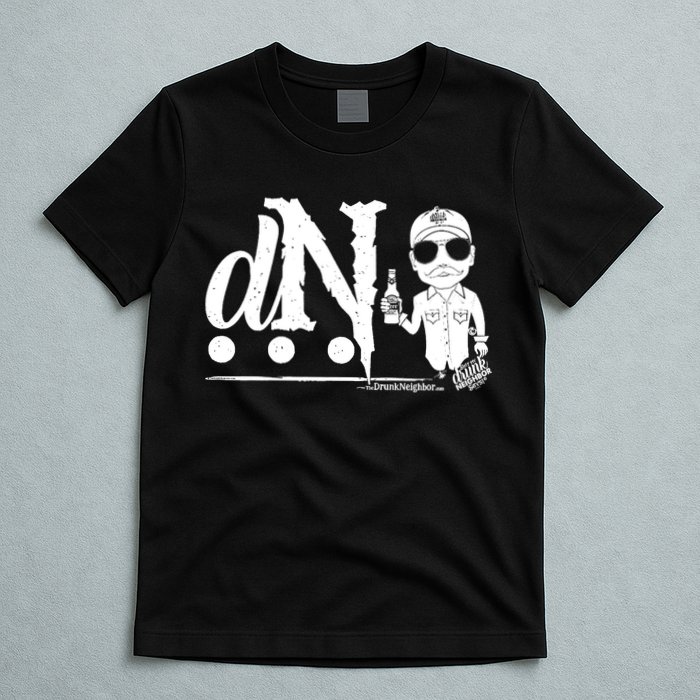DN Drunk Neighbor 3Dot Logo (C) The Lit Texan (Dark) T-Shirt