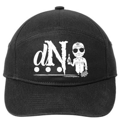 DN Drunk Neighbor 3Dot Logo (C) The Lit Texan (Dark) 7-Panel Snapback Hat