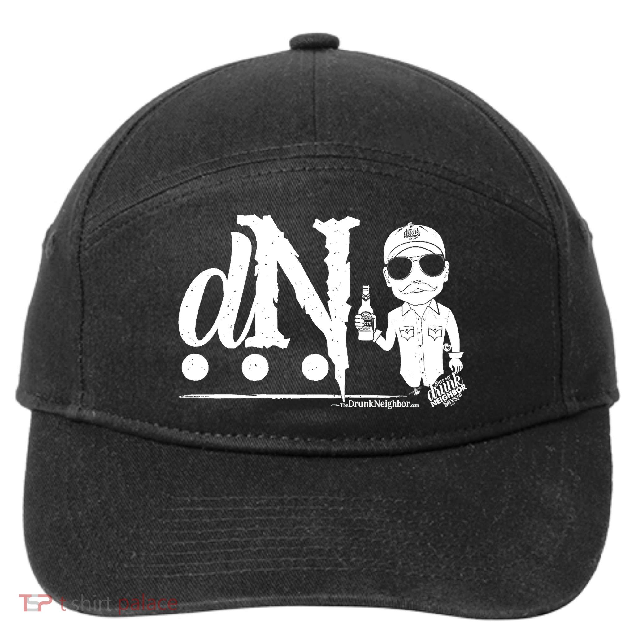 DN Drunk Neighbor 3Dot Logo (C) The Lit Texan (Dark) 7-Panel Snapback Hat