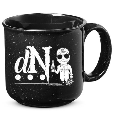 DN Drunk Neighbor 3Dot Logo (C) The Lit Texan (Dark) 15oz Campfire Ceramic Mug