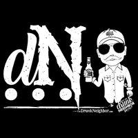 DN Drunk Neighbor 3Dot Logo (C) The Lit Texan (Dark) Drawstring Bag
