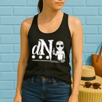 DN Drunk Neighbor 3Dot Logo (C) The Lit Texan (Dark) Womens Tank Top