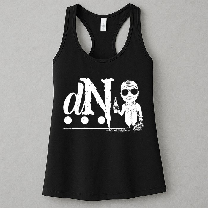 DN Drunk Neighbor 3Dot Logo (C) The Lit Texan (Dark) Womens Tank Top
